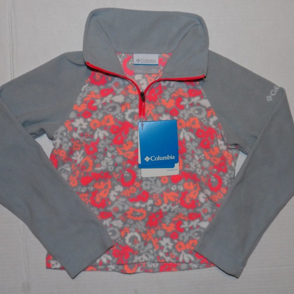 NEW NWT Columbia Girls Glacial Fleece Half Zip Jacket Sweatshirt Size 4/5